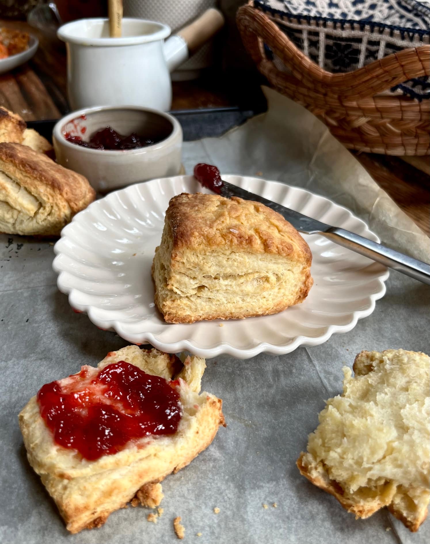 Flakey Weekend Sour Cream Biscuits