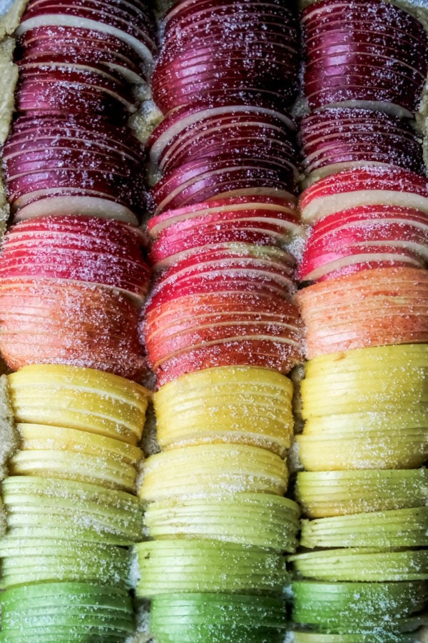 Rainbow Apple Galette